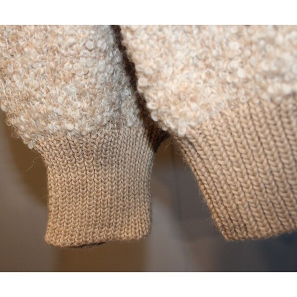 MATE The Label Alpaca Pima Cotton Sweater NWOT SZ L Ethical Undyed BEIGE $225 - Picture 5 of 6